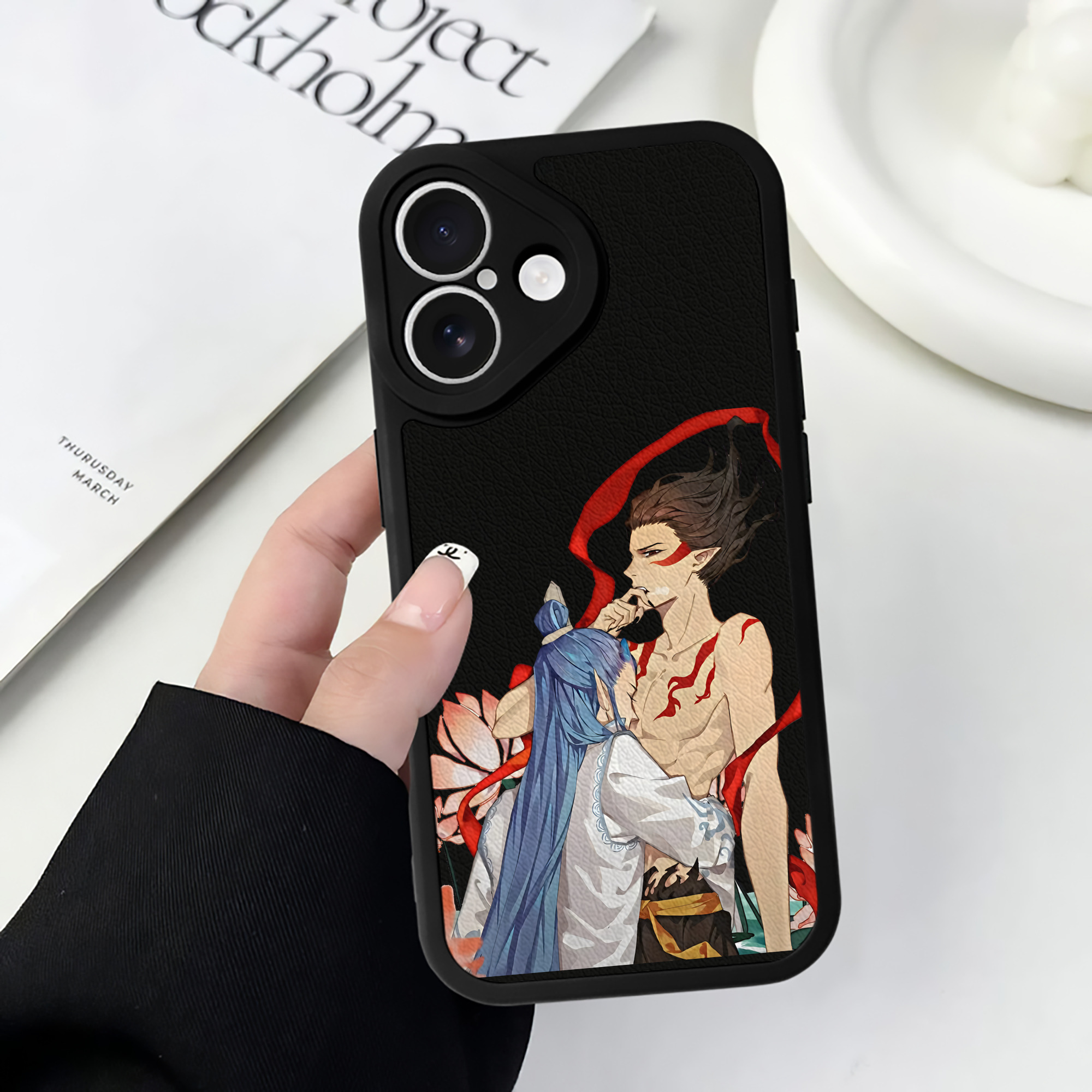 （画像用） Ne Zha 2 ナタ 魔童の大暴れ 【iPhone 16シリーズ対応】シリコンスマホケース（レザー調） 材質：シリコン